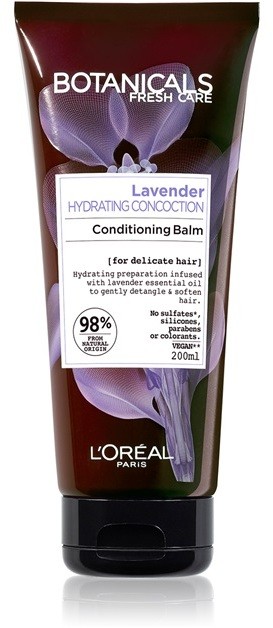 L’Oréal Paris Botanicals Lavender kondicionáló a finom hajért szulfátok, parabének és szilikon nélkül  200 ml