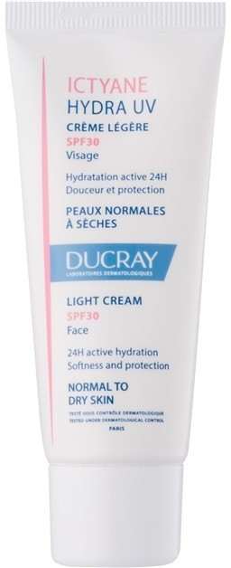 Ducray Ictyane könnyű krém normál és száraz bőrre SPF 30  40 ml