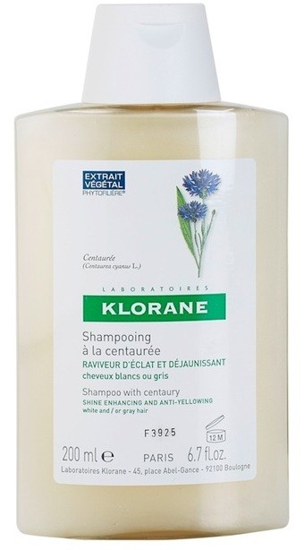 Klorane Centaurée sampon szőke és ősz hajra  200 ml