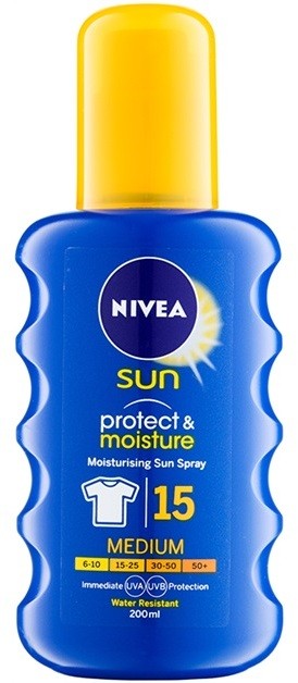 Nivea Sun Protect & Moisture napozó spray SPF 15  200 ml