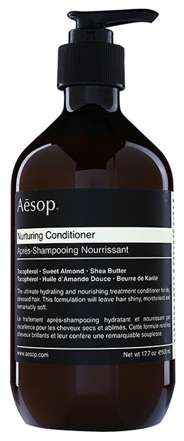 Aésop Hair Nurturing tápláló kondícionáló száraz, sérült, vegyileg kezelt hajra  500 ml