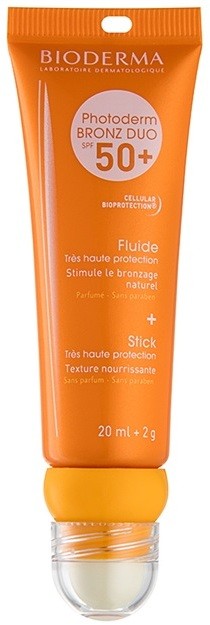 Bioderma Photoderm Bronz védőfolyadék arcra és ajakbalzsam SPF 50+ 20 ml + 2 g