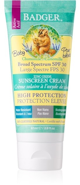 Badger Sun védőkrém a csecsemők számára SPF 30  87 ml