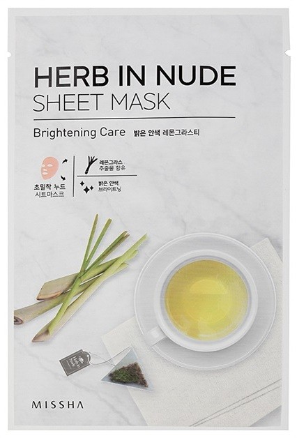 Missha Herb in Nude arcmaszk bőrvilágosító hatással  23 g