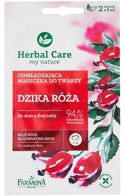 Farmona Herbal Care Wild Rose fiatalító maszk érett bőrre  2 x 5 ml