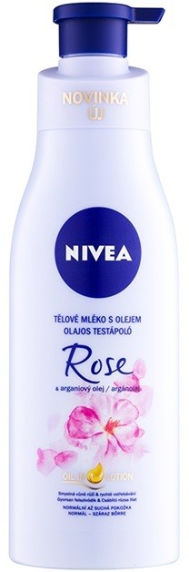 Nivea Rose & Argan Oil testápoló tej olajjal  200 ml