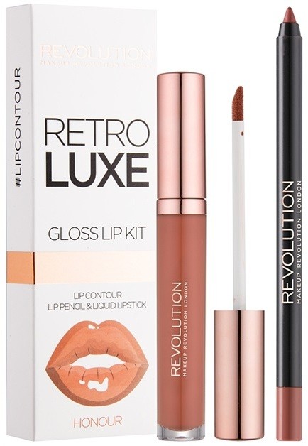 Makeup Revolution Retro Luxe ajakápoló készlet árnyalat Honour 5,5 ml