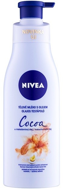 Nivea Cocoa & Macadamia Oil testápoló tej olajjal  200 ml