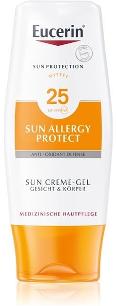 Eucerin Sun Allergy Protect védő krémes gél nap által kiváltott allergiás reakciók ellen SPF 25  150 ml