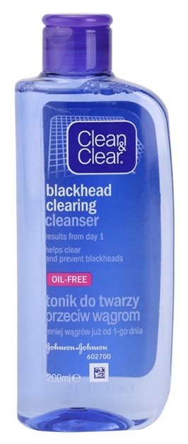 Clean & Clear Blackhead Clearing bőrtisztító víz a fekete pontok ellen  200 ml