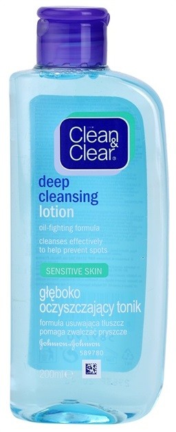 Clean & Clear Deep Cleansing mélyen tisztító arcápoló víz az érzékeny arcbőrre  200 ml