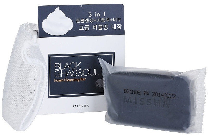 Missha Black Ghassoul tisztító szappan az aknés bőrre  80 g