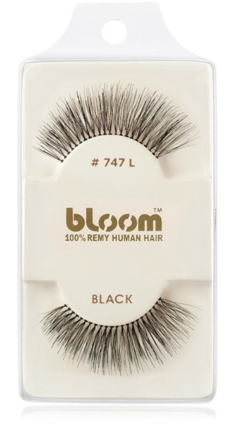 Bloom Natural ragasztható műszempilla természetes hajból No. 747L (Black) 1 cm