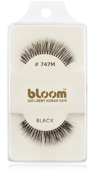 Bloom Natural ragasztható műszempilla természetes hajból No. 747M (Black) 1 cm