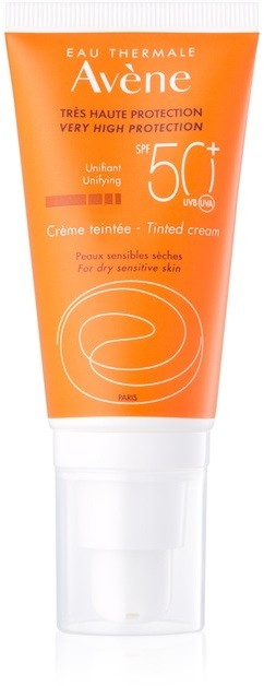 Avène Sun Sensitive színezett védő krém a száraz és érzékeny bőrre SPF 50+  50 ml