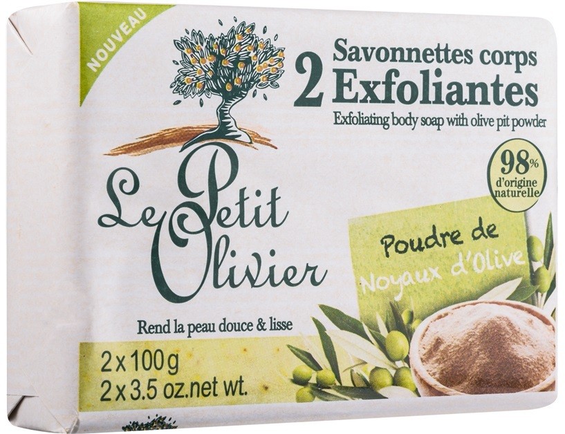 Le Petit Olivier Olive peeling szappan  2 x100 g