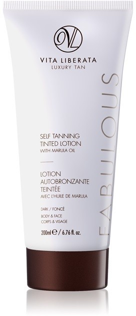 Vita Liberata Fabulous színezett önbarnító krém nagy csomagolás (Dark) 200 ml