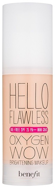 Benefit Hello Flawless Oxygen Wow folyékony make-up SPF 25 árnyalat Honey 