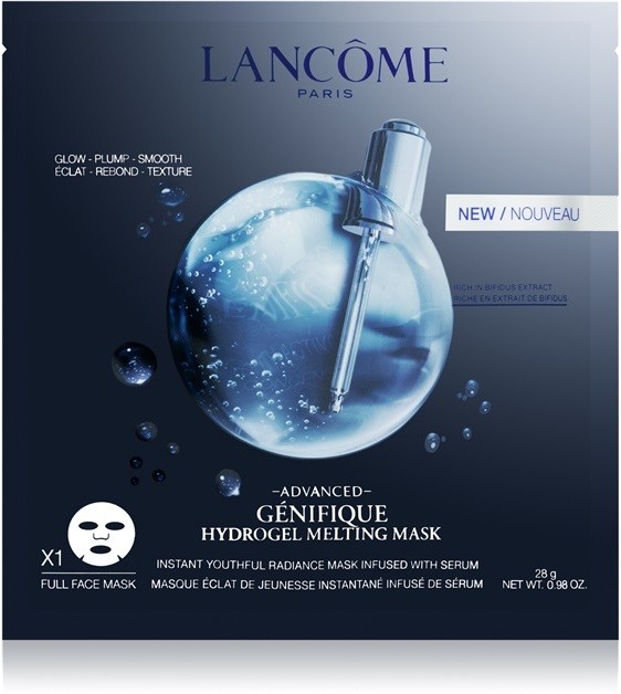 Lancôme Génifique Advanced fiatalító és élénkítő maszk hidratáló hatással Hydrogel Melting Mask 28 g