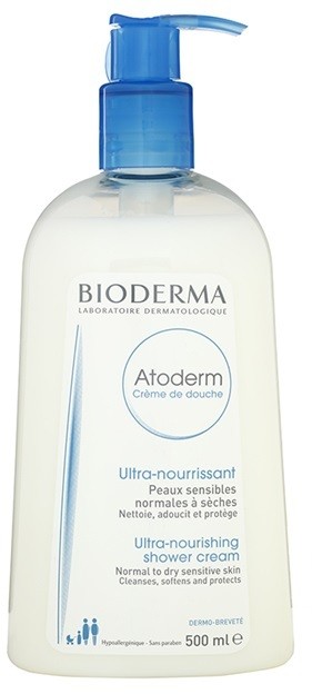 Bioderma Atoderm ultra-tápláló tusoló krém normál és száraz érzékeny bőrre  500 ml