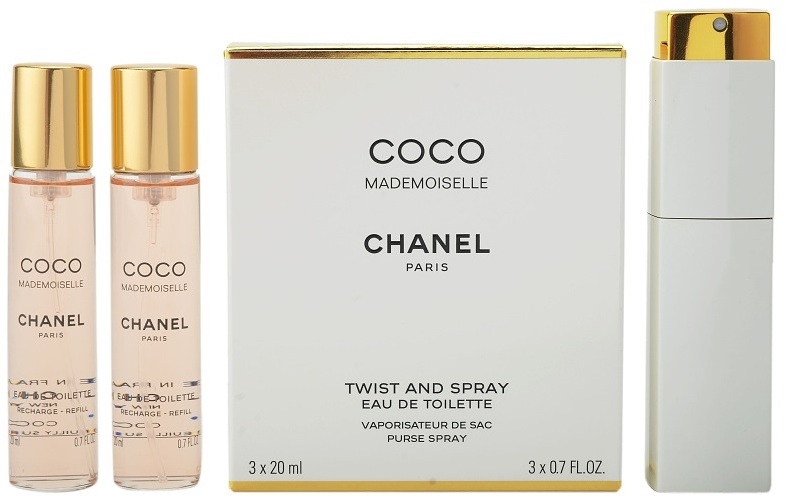 Chanel Coco Mademoiselle eau de toilette nőknek 3x20 ml (1x utántölthető + 2x utántöltő)