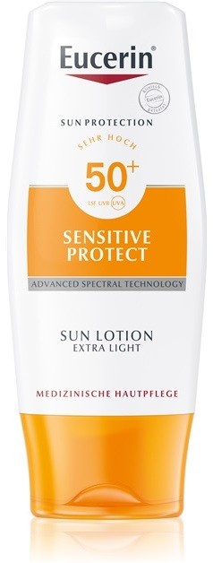 Eucerin Sun Sensitive Protect extra könnyű napozó tej SPF 50+  150 ml