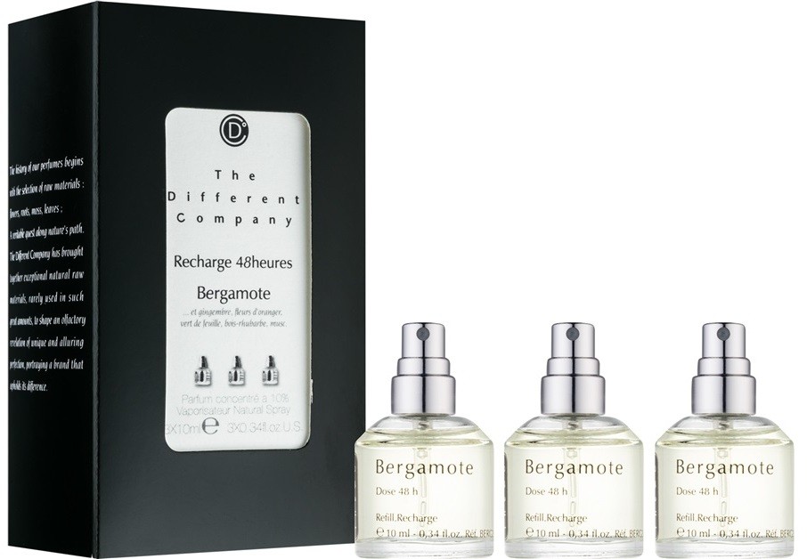 The Different Company Bergamote eau de toilette nőknek 3 x 10 ml (3x utántöltő szórófejjel)