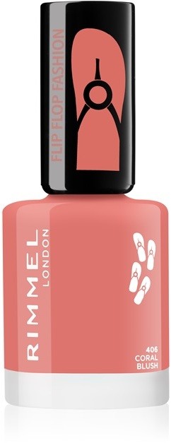 Rimmel 60 Seconds Flip Flop körömlakk árnyalat 406 Coral Blush 8 ml