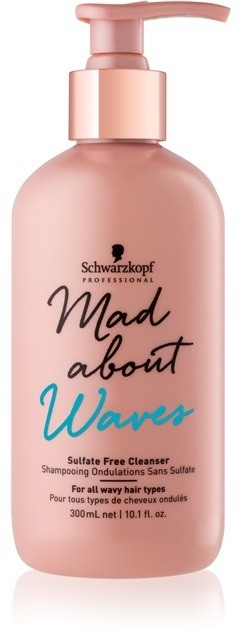 Schwarzkopf Professional Mad About Waves hidratáló sampon hullámos és göndör hajra szulfátmentes  300 ml