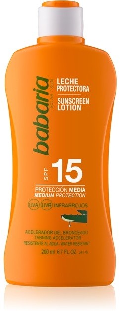 Babaria Sun Protective vízálló napozótej SPF 15  200 ml