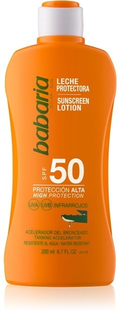 Babaria Sun Protective vízálló napozótej SPF 50  200 ml
