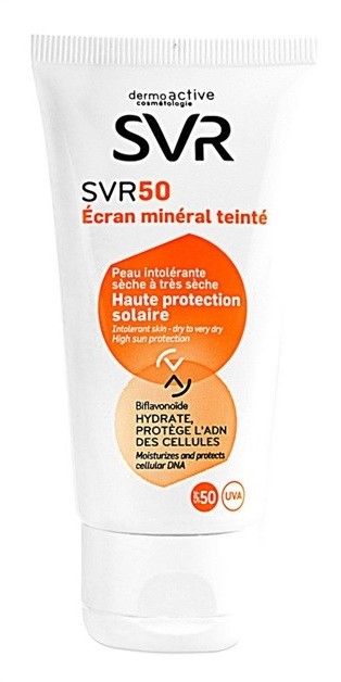 SVR Solaires tonizáló krém száraz és nagyon száraz bőrre ásványi anyagokból SPF 50  50 ml