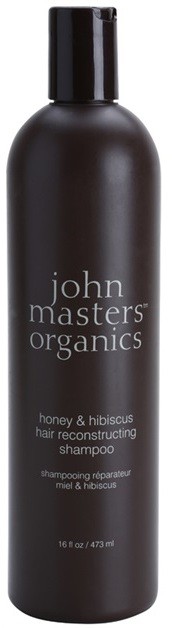 John Masters Organics Honey & Hibiscus megújító sampon a haj megerősítésére  473 ml