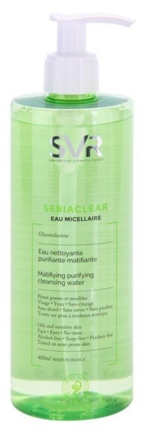 SVR Sebiaclear Eau Micellaire mattító micelláris víz zsíros és problémás bőrre  400 ml