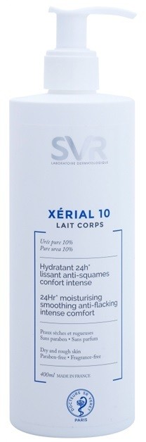 SVR Xérial 10 hidratáló testápoló tej száraz bőrre  400 ml