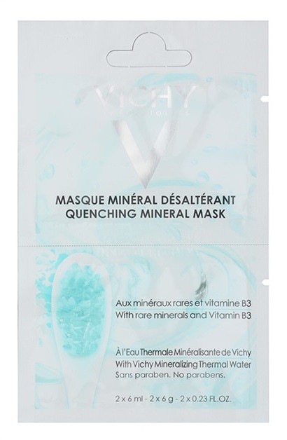 Vichy Mineral Masks hidratáló arcmaszk kis csomagolás  2 x 6 ml