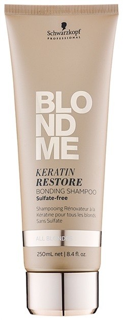 Schwarzkopf Professional Blondme megújító sampon keratinnal az összes szőke hajtípusra szulfátmentes  250 ml