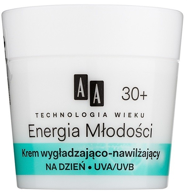 AA Cosmetics Age Technology Youthful Vitality hidratáló és bőrkisimító arckrém 30+  50 ml