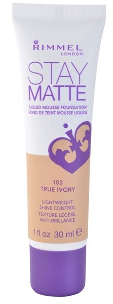 Rimmel Stay Matte hab make-up árnyalat 103 True Ivory 30 ml