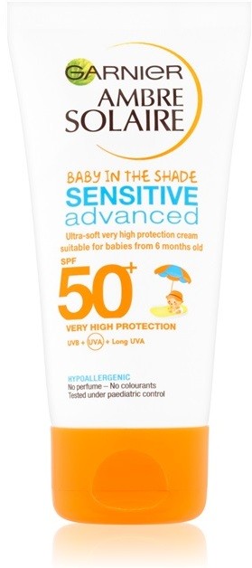 Garnier Ambre Solaire Sensitive Advanced napozókrém gyermekeknek SPF 50+  50 ml