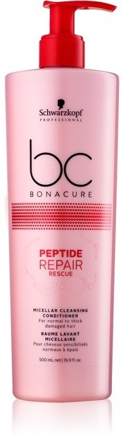 Schwarzkopf Professional BC Bonacure Repair Rescue micelláris tisztító kondicionáló a károsult hajra  500 ml