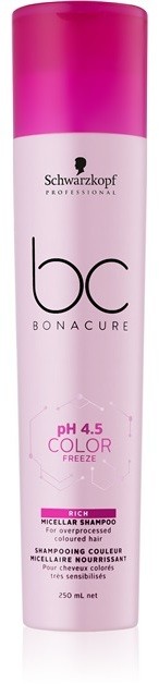 Schwarzkopf Professional PH 4,5 BC Bonacure Color Freeze micelláris sampon festett hajra  250 ml