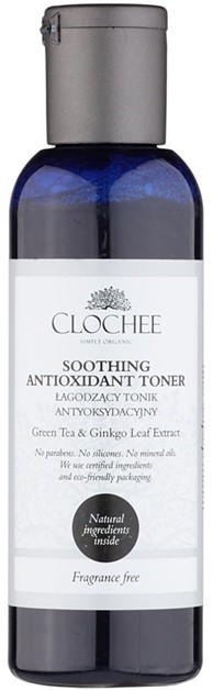 Clochee Simply Organic antioxidáló tonik az arcbőr megnyugtatására  100 ml