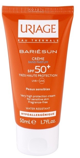 Uriage Bariésun illatmentes napozó krém az arcra SPF 50+ vízálló  50 ml