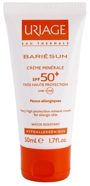 Uriage Bariésun ásványi védőkrém arcra és testre SPF 50+ vízálló  50 ml