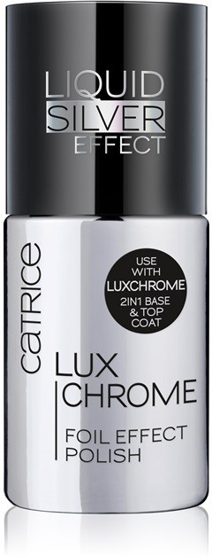 Catrice Luxchrome körömlakk tükröződő hatással árnyalat 01 Liquid Silver 8 ml