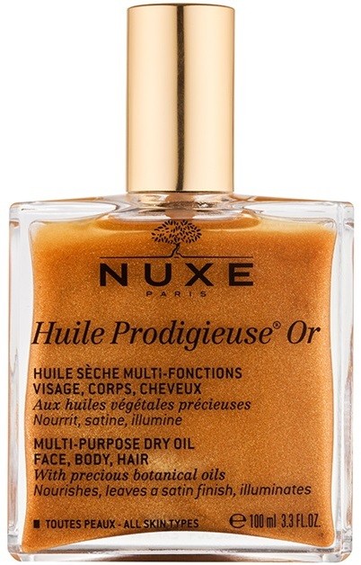 Nuxe Huile Prodigieuse OR multifunkciós csillogó olaj arcra, testre és hajra  100 ml