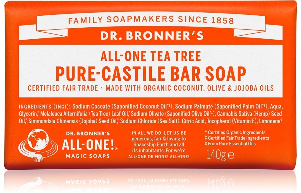 Dr. Bronner's Tea Tree parfümös szappan  140 g