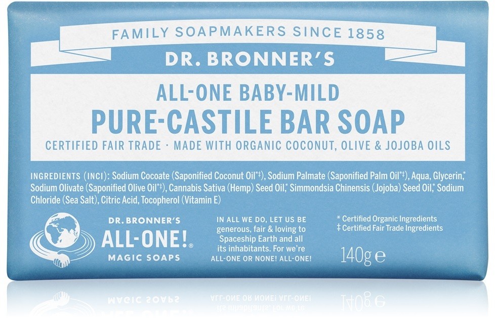 Dr. Bronner's Baby-Mild parfümös szappan parfümmentes  140 g