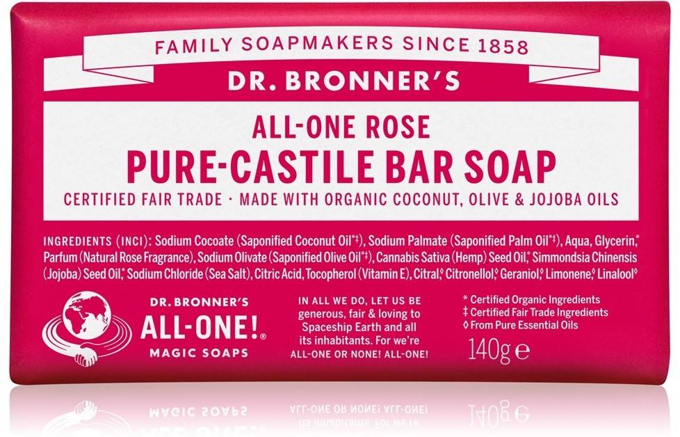 Dr. Bronner's Rose parfümös szappan  140 g